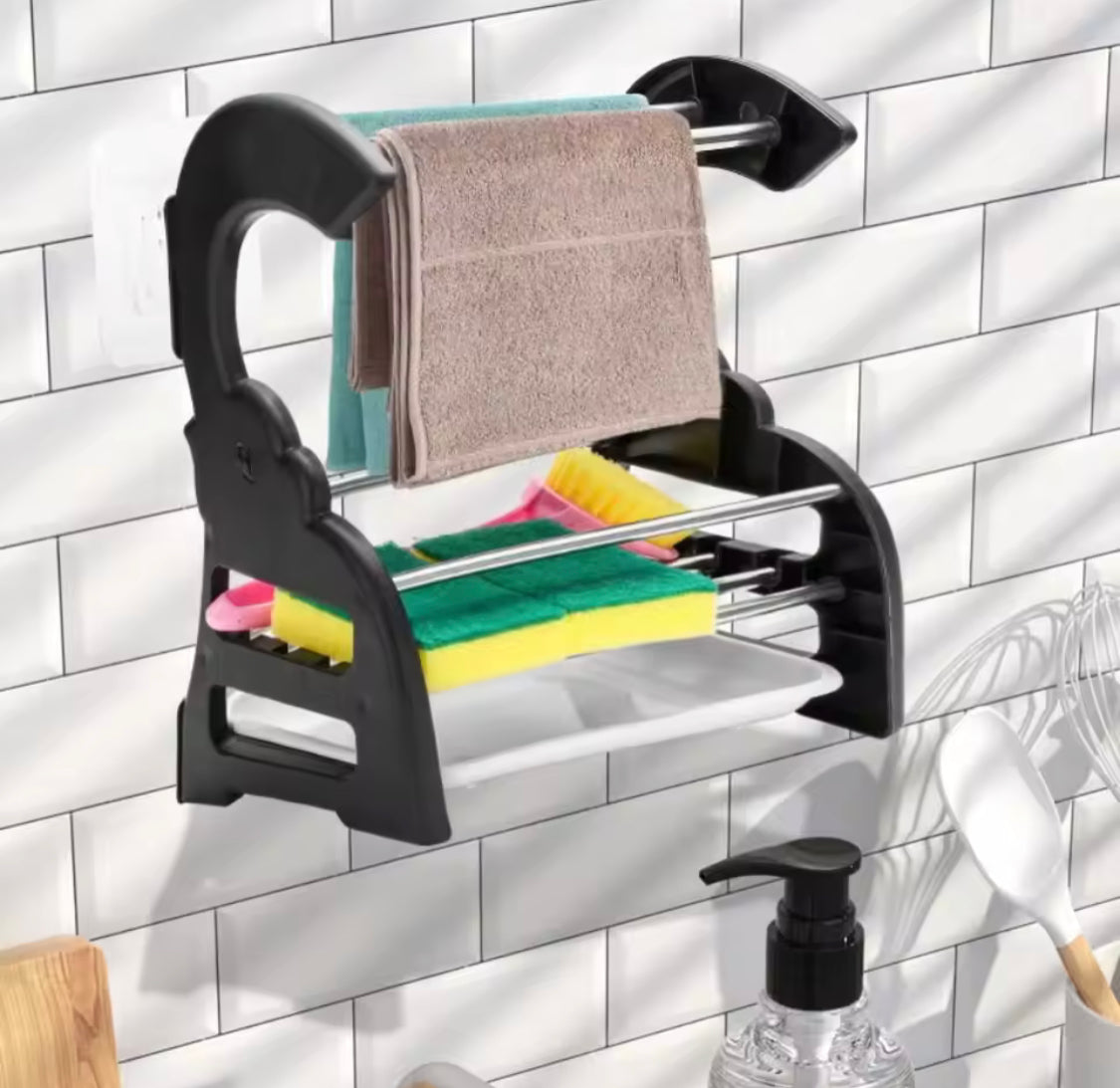 Durable Stainless Steel Sponge Holder, Sturdy Rust Proof Kitchen Drying Rack, Kitchen Storage Organizer Durable Stainless Steel Sponge Holder, Sturdy Rust Proof Kitchen Drying Rack, Kitchen Storage Organizer